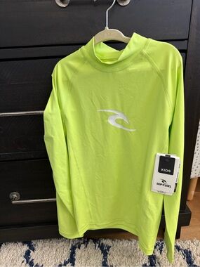 Rip Curl Kids Neon Lime Long Sleeve Rashguard